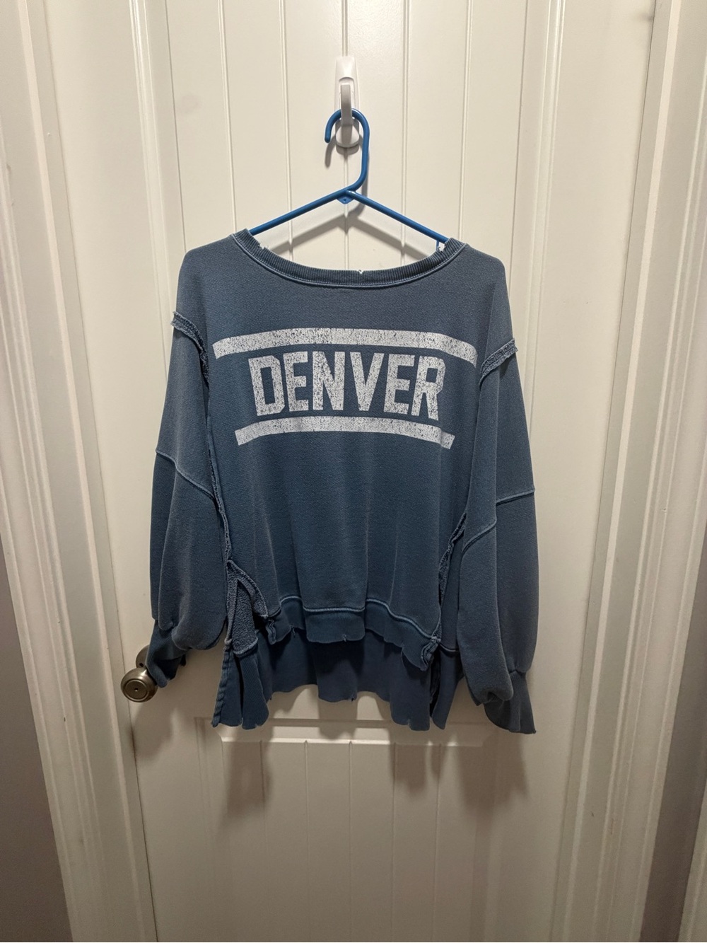 We The Free Blue Knit Top - Denim Tone
